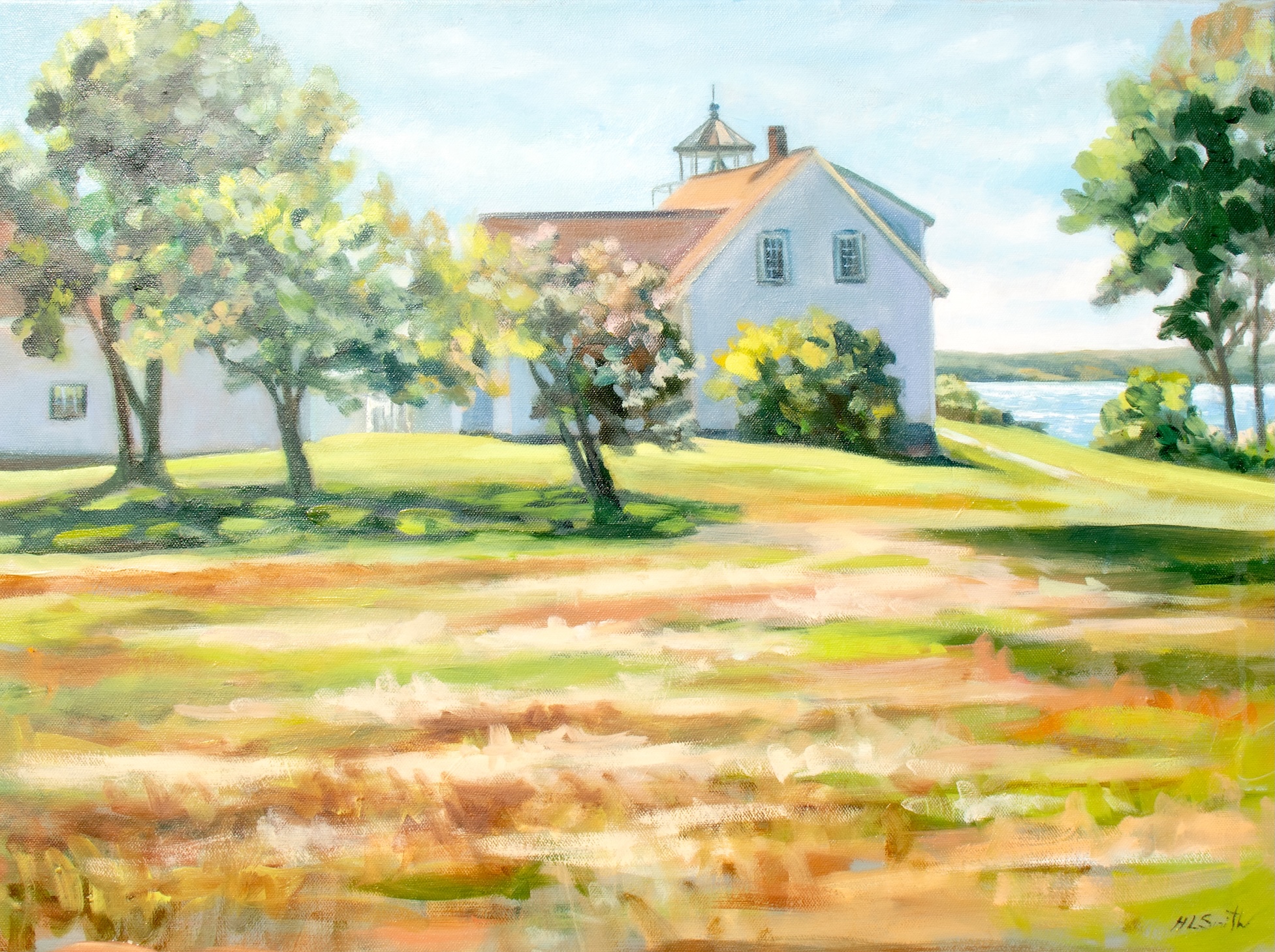 September Morning At Fort Point Lighthouse by Holly L. Smith